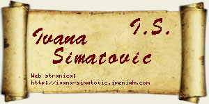 Ivana Simatović vizit kartica